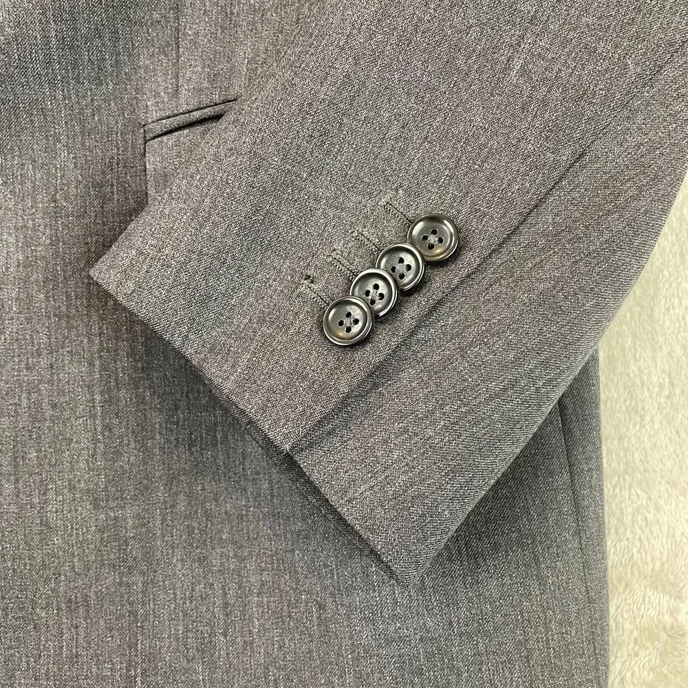 BANANA REPUBLIC Blazer Sport Coat Mens 44R‎ Gray Wool Three Button Jacket Modern